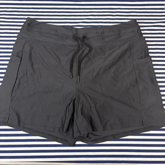 G Gradual Black High Waisted Board Shorts with Pockets Size XL - Picture 4 of 9